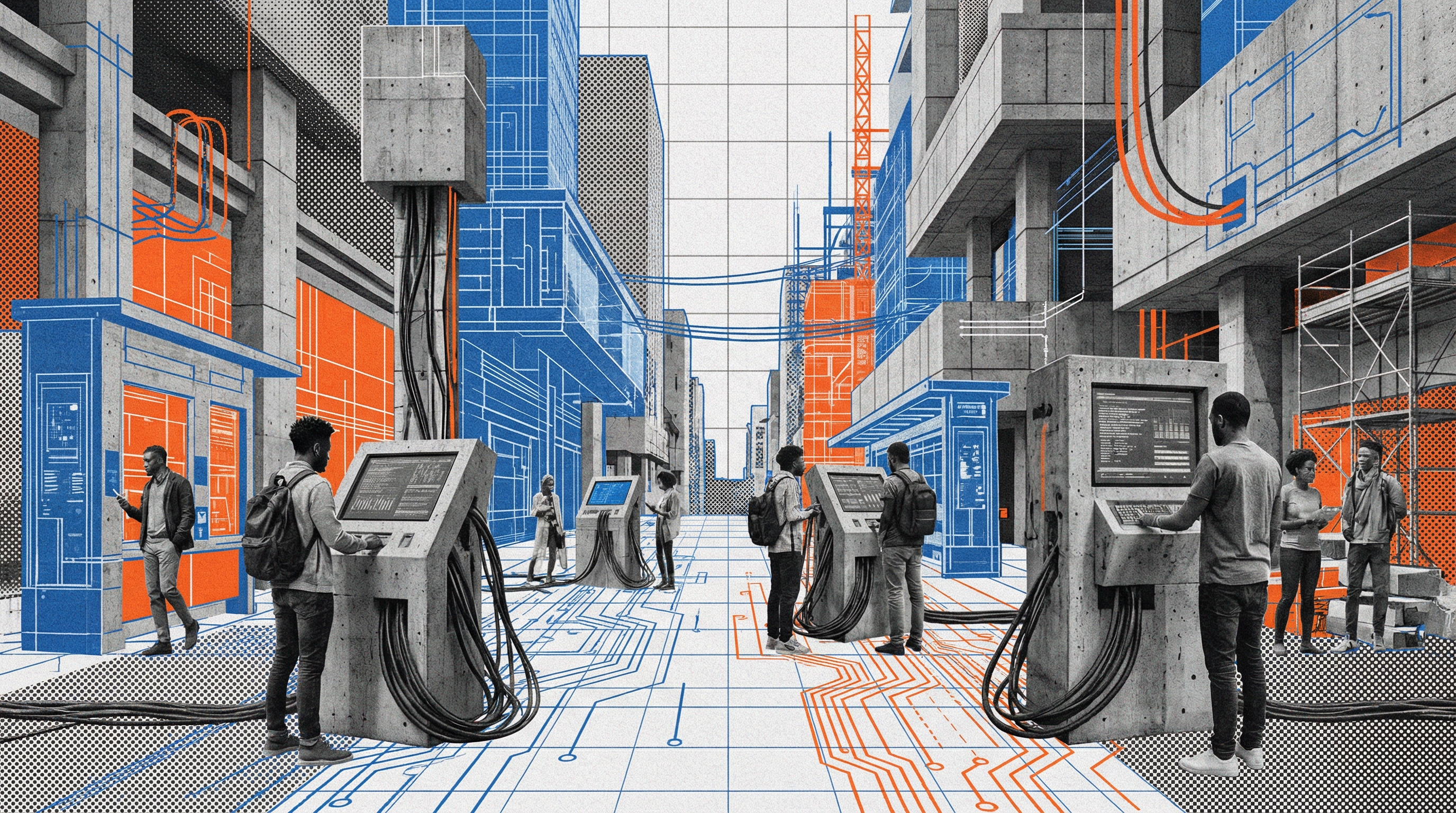 Futuristic NYC Digital Infrastructure